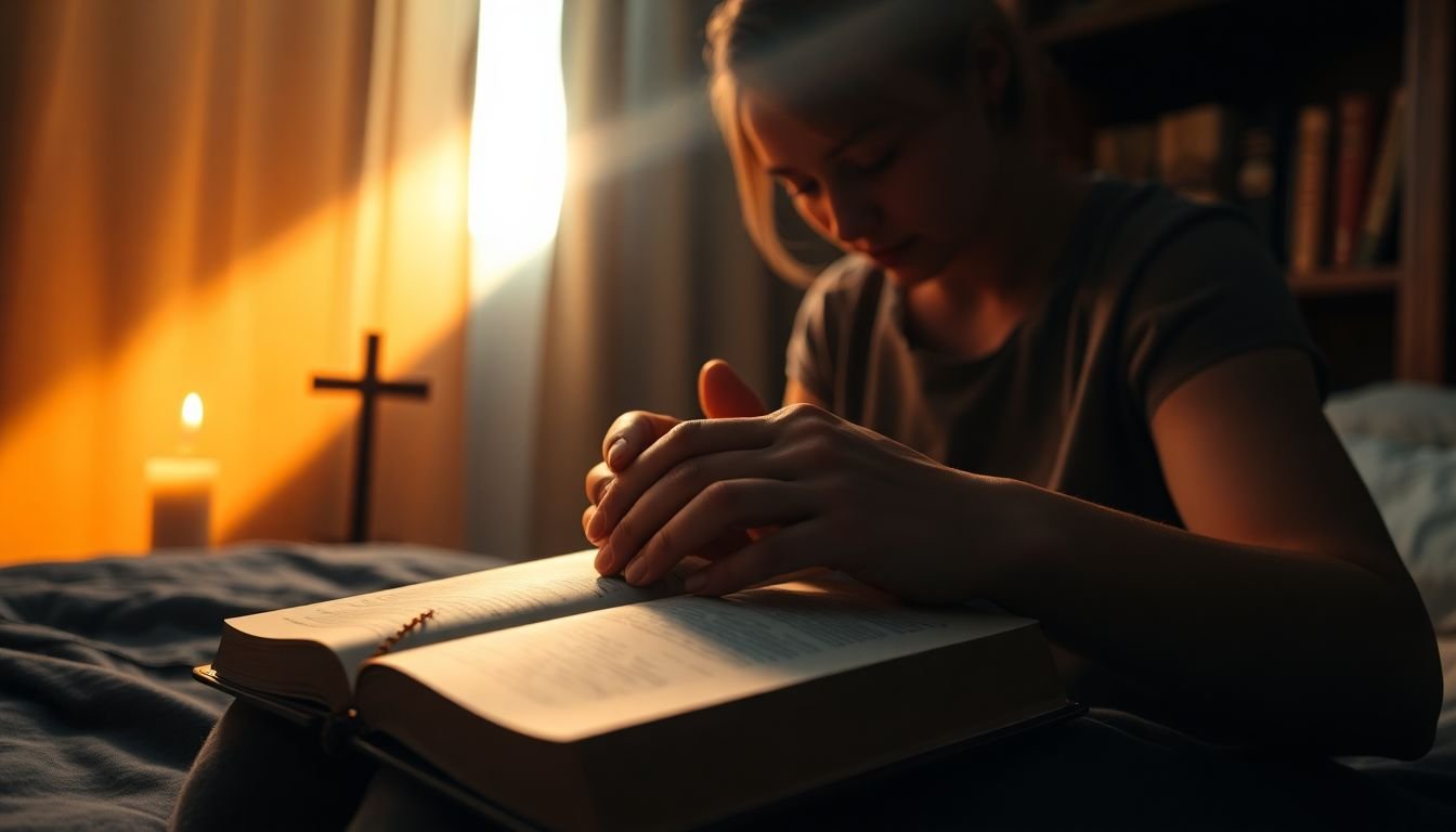 como vencer a ansiedade à noite biblicamente - Cena imersiva