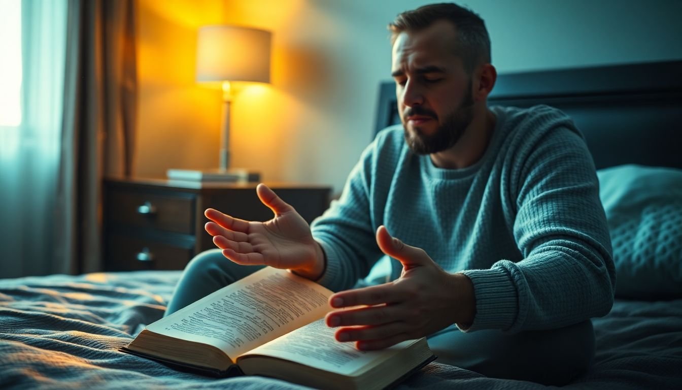 como vencer ansiedade noturna e culpa segundo a bíblia - Cena imersiva