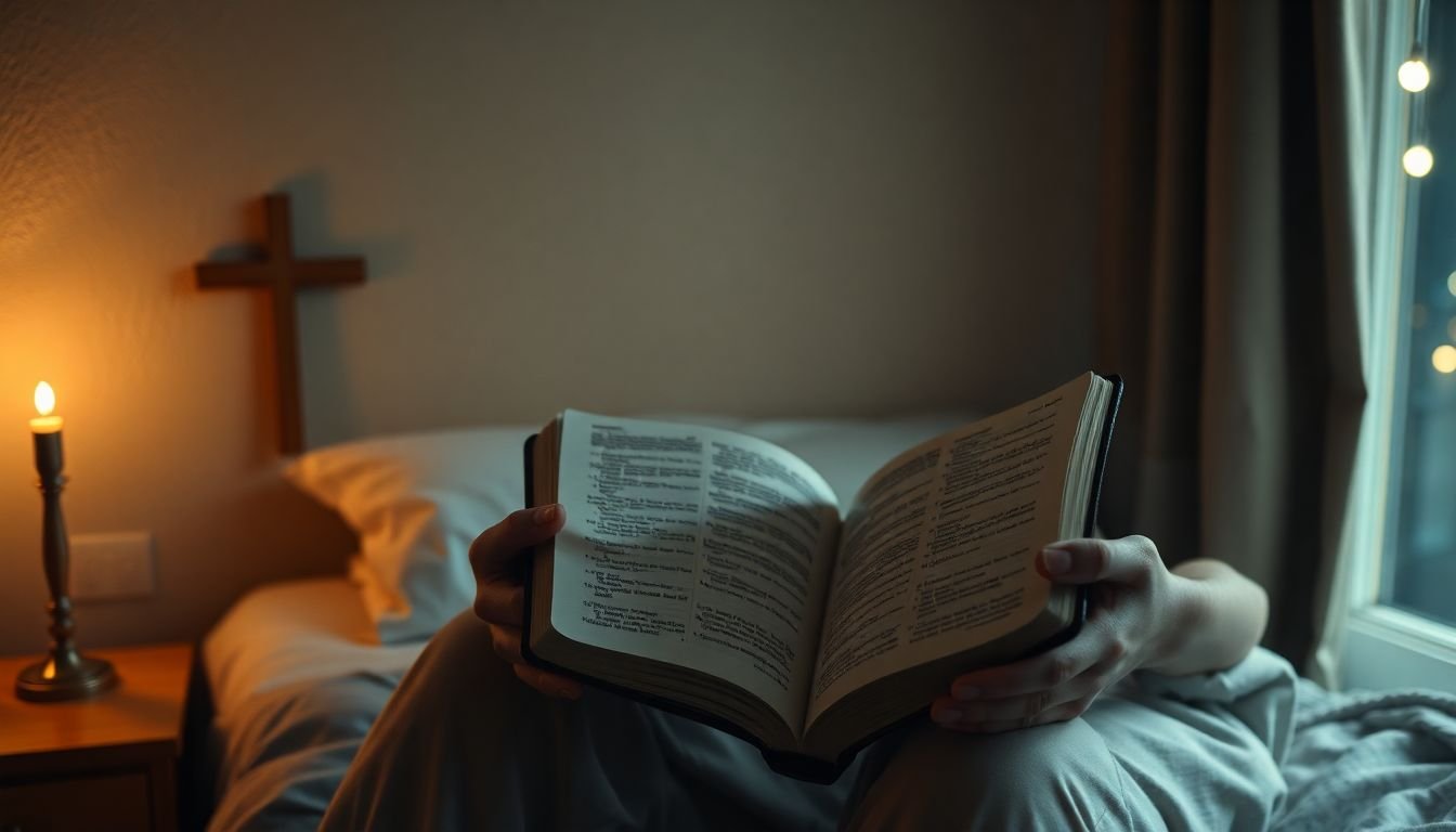 como vencer a ansiedade à noite com a Bíblia - Cena imersiva