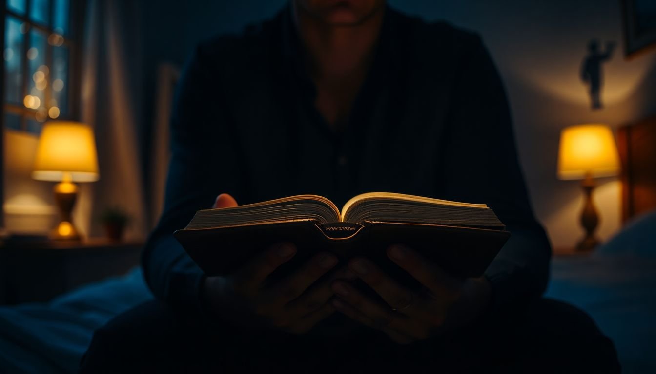 como acalmar crise de ansiedade à noite segundo a Bíblia - Cena imersiva