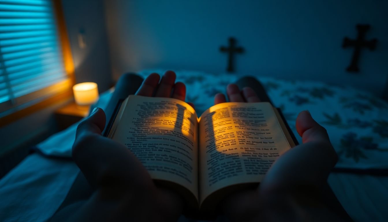 como vencer culpa e ansiedade à noite segundo a Bíblia - Cena imersiva