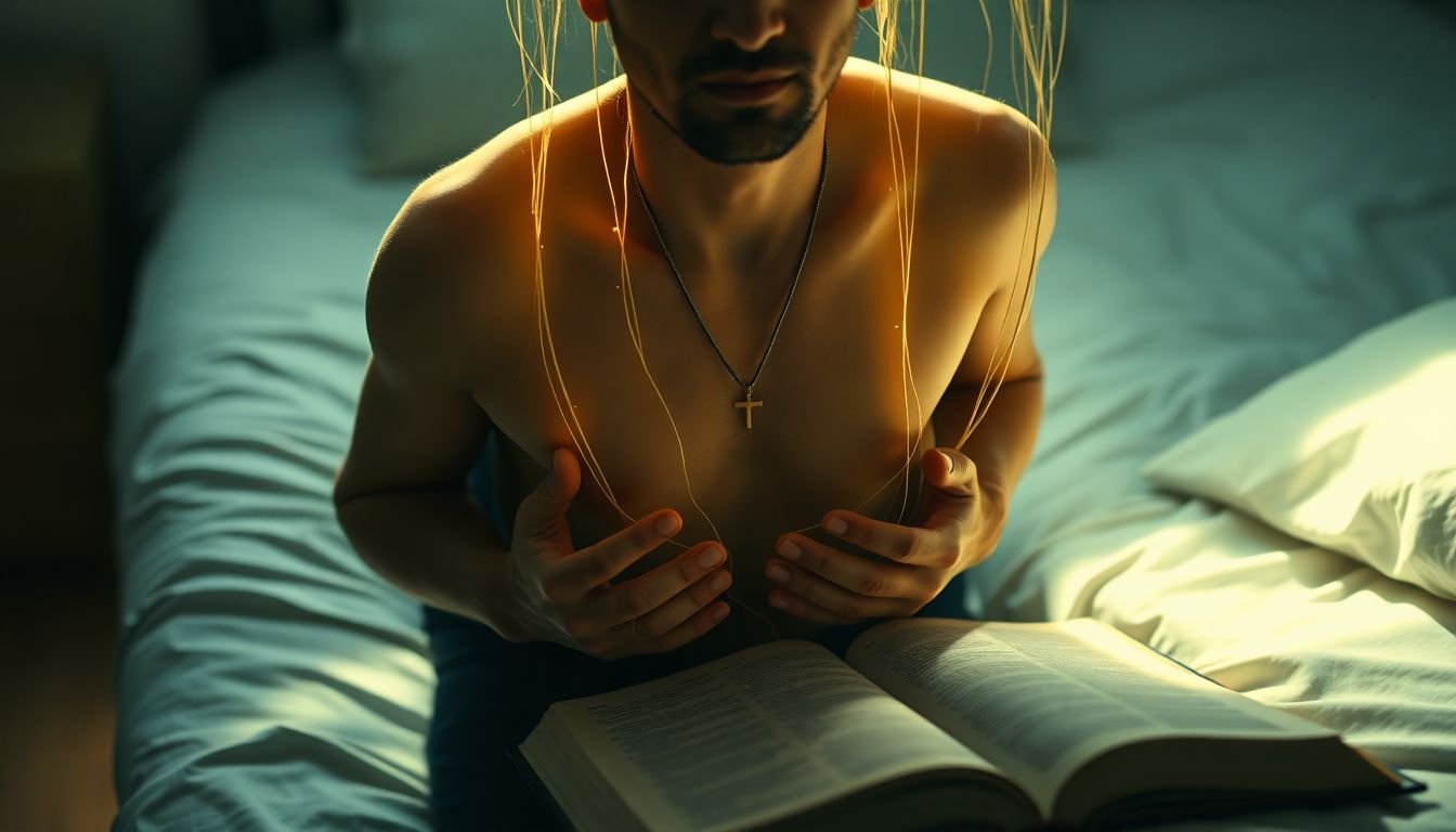 como vencer culpa paralisante e ansiedade à noite segundo a bíblia - Cena imersiva