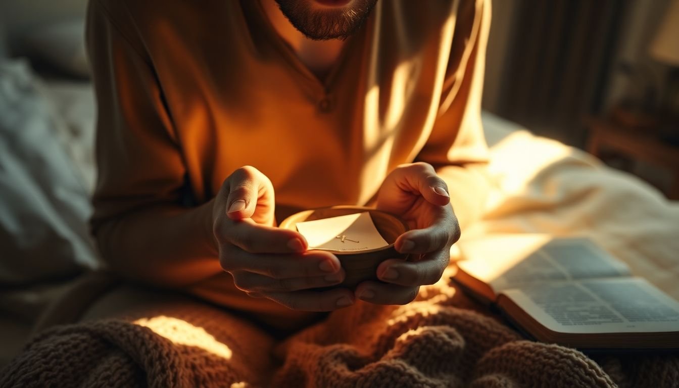 o que a bíblia diz quando não consigo dormir de ansiedade e culpa - Cena imersiva