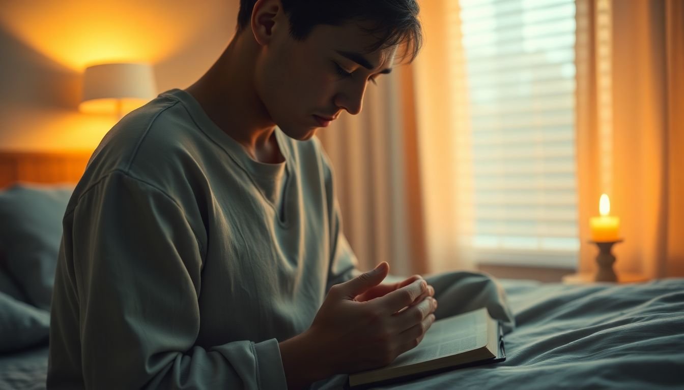 o que fazer quando acordo com ansiedade e culpa à noite segundo a bíblia - Cena imersiva