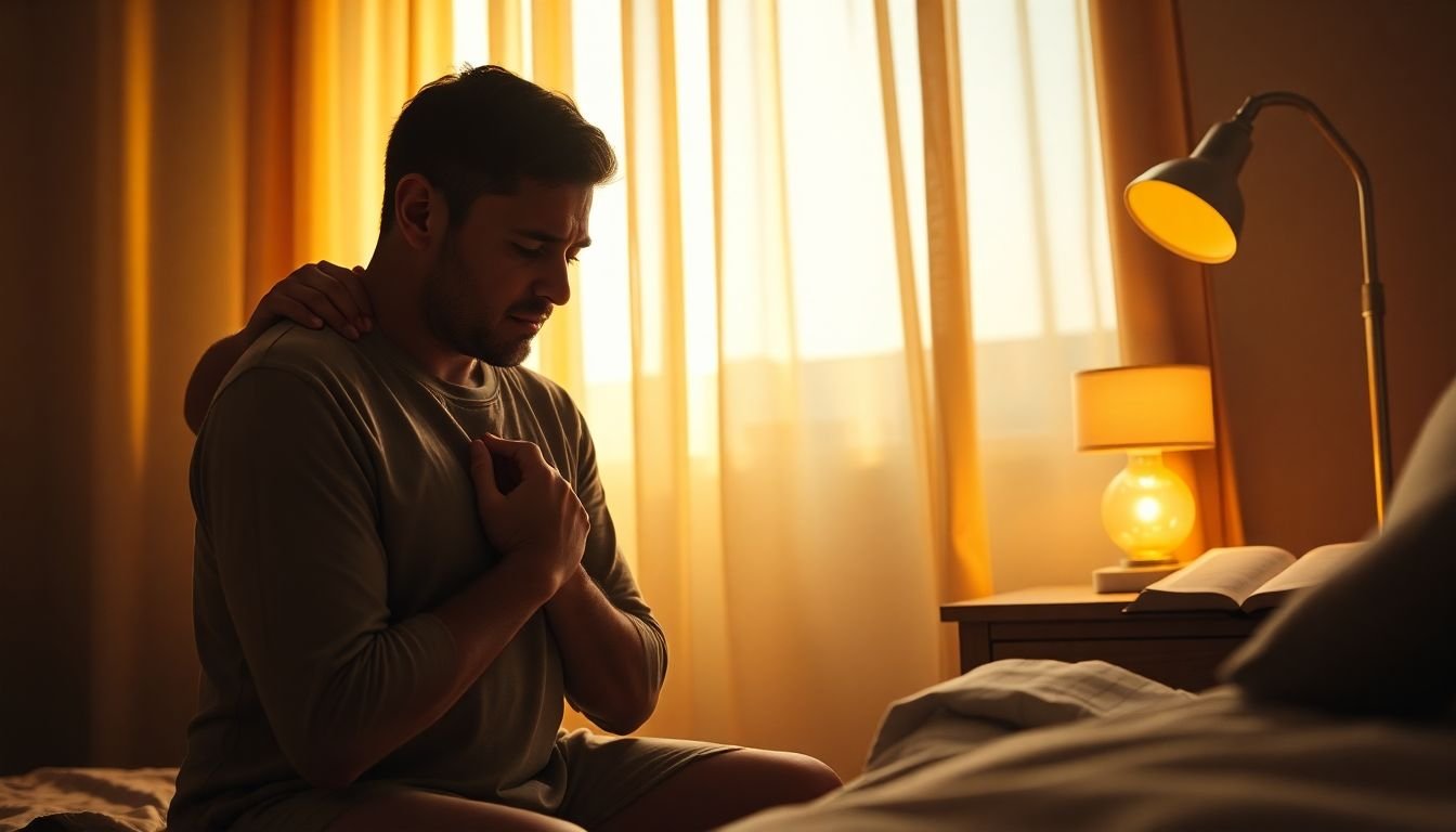 o que fazer quando acordo de madrugada com ansiedade e culpa segundo a bíblia - Cena imersiva